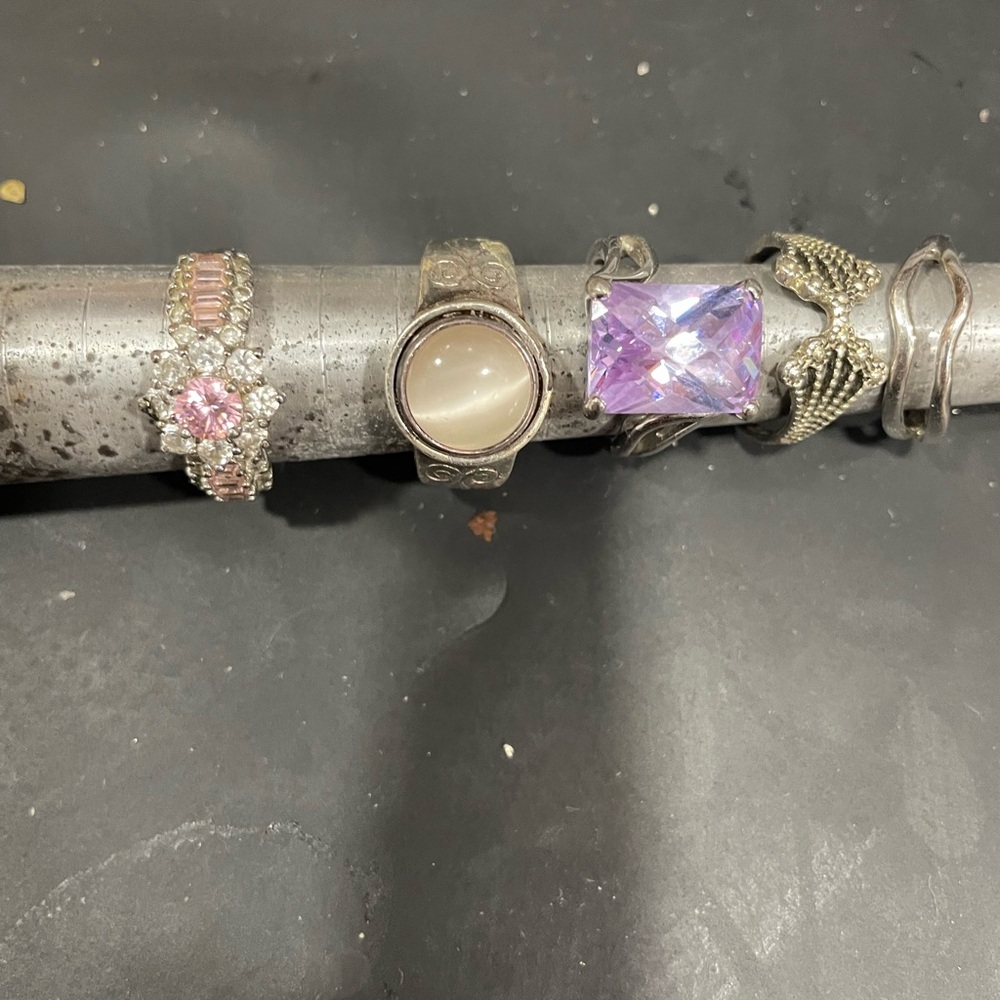 Sterling Silver Mixed Ring Set - Silver - image 4